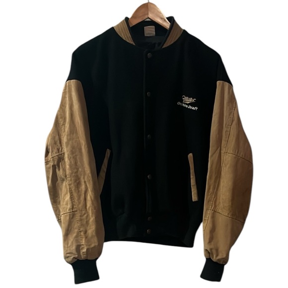 Black and Tan Varsity Jacket - Picture 1 of 4